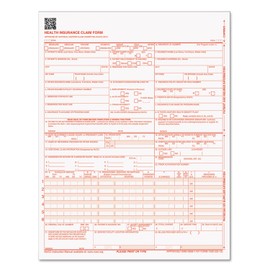 TOPS 50135RV CMS 1500 Claim Form,Laser,20 lb,8-1/2-Inch x11-Inch ,250/PK,8PK,WE