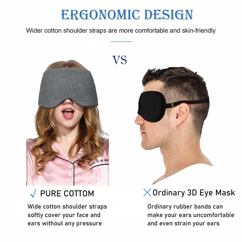 Sleep Mask, Adjustable Light Blocking Sleeping Mask for Deep Relaxation,