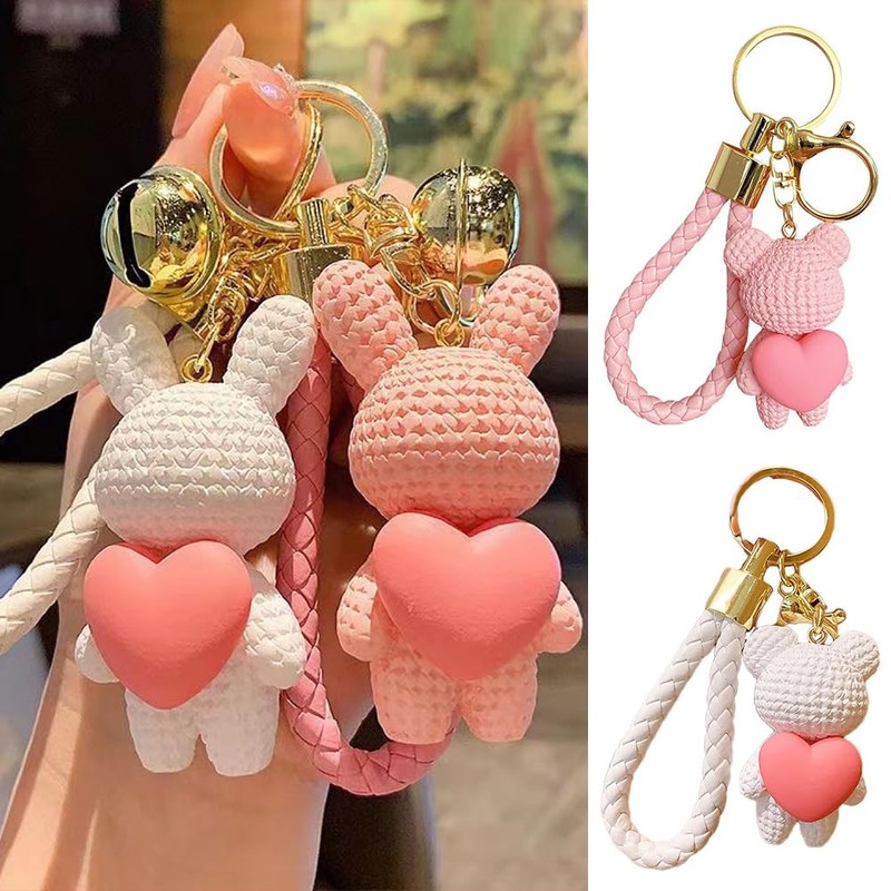 Catwo Keychain, Stylish, Three-Dimensional, Key Chain, Songje, Bear Key Chain,