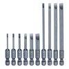 HARFINGTON 10pcs SL2 SL2.5 SL3 SL4 SL5 SL6 Magnetic Slotted