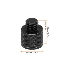 QUARKZMAN 4 Piece Microphone Stand Adapter M10 Female to 3/8 Male Thread Screw Adapter Aluminum Alloy for Microphone Tripod Mount (Black)