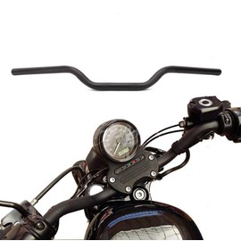 YSMOTO 1" Drag Tracker Motorcycle Handlebar, 25mm Handlebars Universal Bars for Sportster XL 883/1200 Bobber Custom Chopper Softail Dyna Euro, BLACK