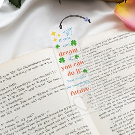 Inspirational Gifts for Boys Girls Book Lover Brother Sister Cousin Birthday Back to School Best Wishes Gifts for Daughter Son Motivational Bookmark for Women Friends Coworker Page Marker
