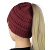 C.C BeanieTail - Gorro de punto trenzado suave y elástico