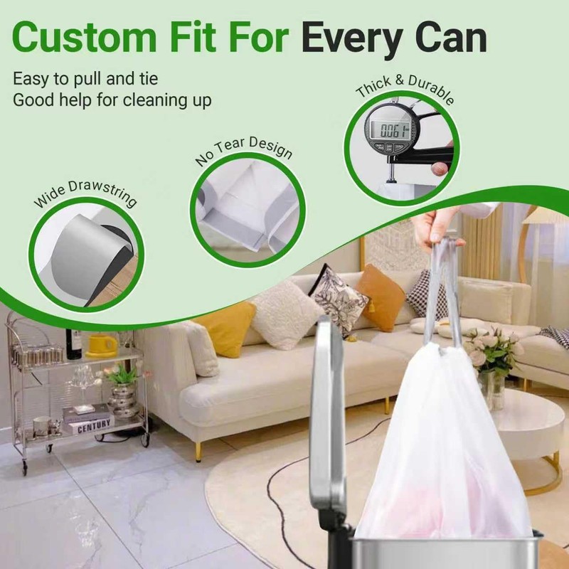 1.6 Gallon Code C 200 Count Heavy Duty Trash Bags