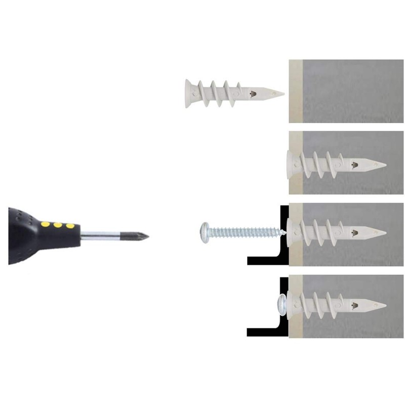 Wennyn Self Drilling Drywall Plastic Anchors with Screws, Expansion Screws