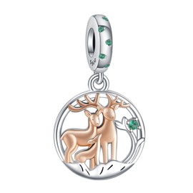 Simphman Family Sister Friends Love 925 Sterling Silver Charms Dangles for Bracelets and Necklaces Gift Jewellery for Women Girls Family and Friends, Cubic Zirconia