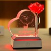 XuanMingyuan Crystal Heart Shaped Rose Deer Creative Home Decoration for