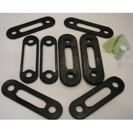 85LB Set (2 25LB bands + 2 10LB bands + 2 5LB bands + 2 2.5LB bands) Aftermarket (NON-OEM) Resistance bands for Soloflex Muscle Machine + 303 Aerospace Protectant Sample and Microfiber Cleaning Cloths