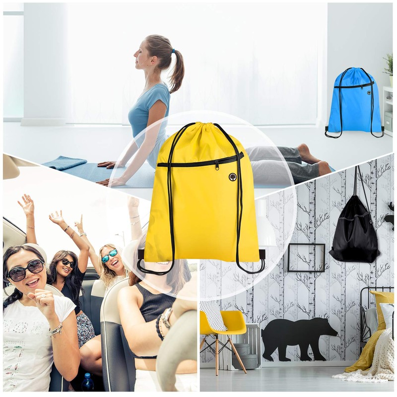 KUUQA 12 Pack Drawstring Backpack Bags Tote Sack Cinch Bag