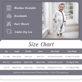 Baby Sleep Bag with Feet 1.0 TOG Long Sleeves Wearable Blanket 100% Cotton Sleeping Sack for All Seasons Infant Toddler for Girl Boys 6-12 Months - Rabbit & Whale