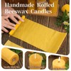 Pure Beeswax Pillar Candles,3 Pack Hand-Rolled Natural Beeswax Candles(1.77x3in,2x4in,2x6in) 60