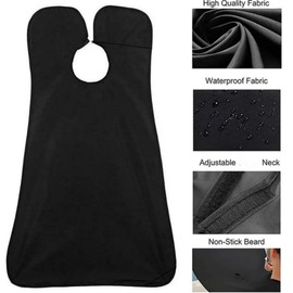 Zwenjuan Beard Apron, Pack of 2 Bibs for Beard Design, Beard Apron for Beard Design, Waterproof Non-Stick Hair Catcher Care Cloth, with 4 Suction Cups, Gifts for Men, White