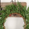 Faux Juniper Cedar and Red Berry Christmas Wreath - Holiday