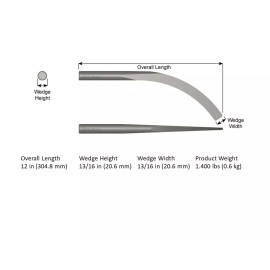 Ajax Tools 876 Banana Wedge 13/16" x 13/16" x 13/16" x 12"