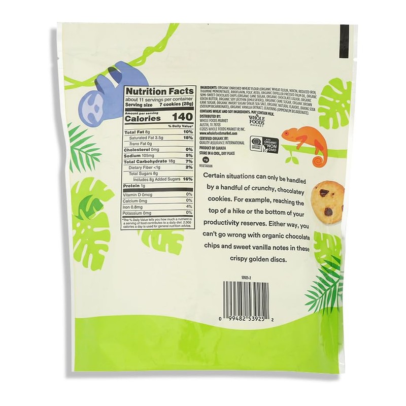 365 by Whole Foods Market Organic Mini Chocolate Chip Cookies,