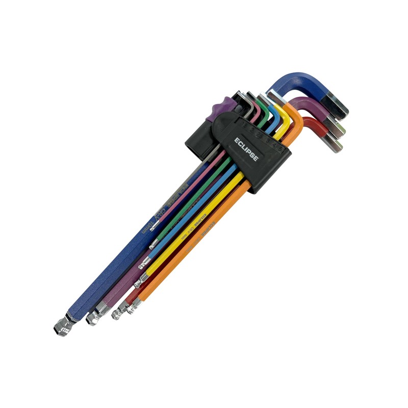 Eclipse Professional Tools EHK9PS-L 9 Piece Extra Long Colour Coded