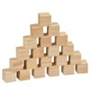 BUYGOO 120Pcs Wood Square Blocks, 1inch Blank Wooden Cubes Natural