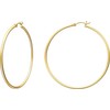 LYYHMAY - Aretes de aro de oro macizo de 14