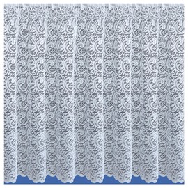 Maple Textiles White Net Curtain, Seychelles Heavy Design Lace Curtain, Cut To Width Sold by the Metre (54" (137cm) Drop)