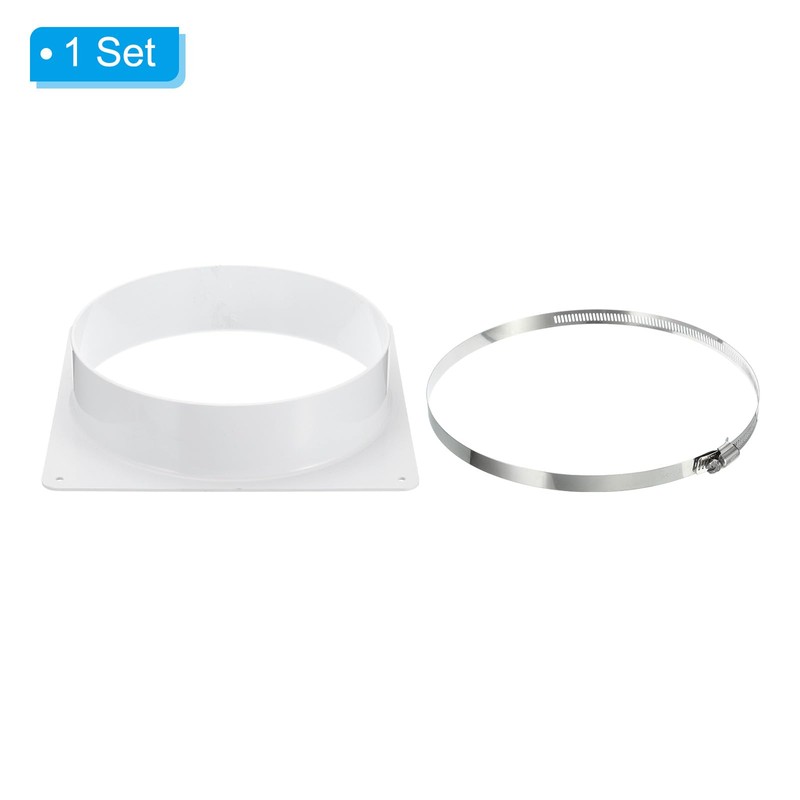 PATIKIL 8" Duct Connector Flange, Dryer Vent Wall Plate Square
