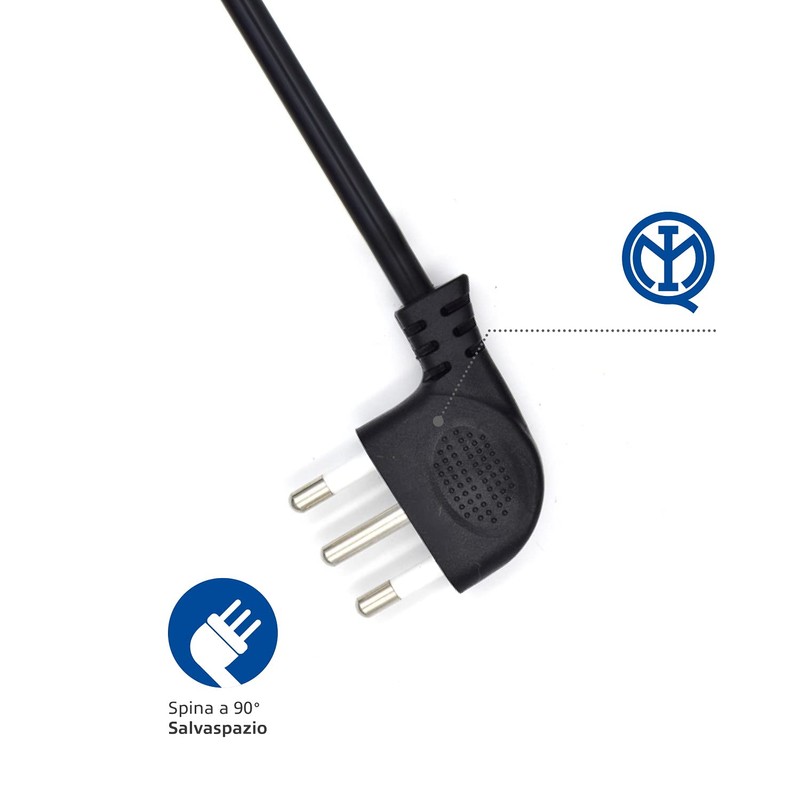 Ewent EW3915 Power Strip 5 Sockets Italian 10/16A + Schuko,