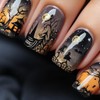 Halloween Press On Nails Short Square Fake Nails Acrylic Nails