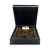 Arras Matrimoniales de baño de Oro 24K con Cofre y