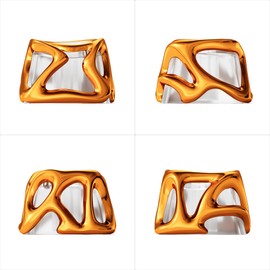 GMKWTL XVX Custom Keycaps, Metal Liquid Transparent Key caps, 1U Keyboard Keycaps Replacement for Mechanical Keyboard