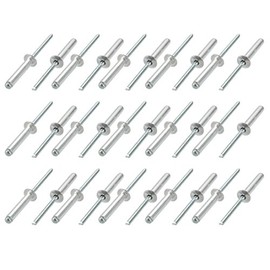 sourcing map Aluminum/Steel Open End Blind Rivets 5 mm x 25 mm Pack of 30