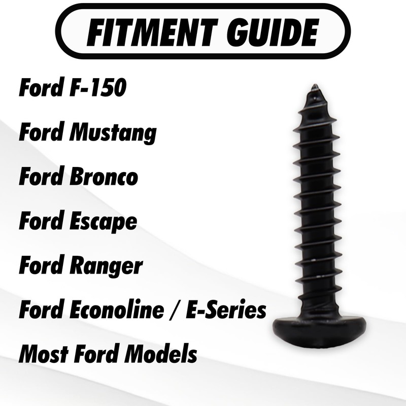 30 Pcs Black Interior Trim Screws #8 M4.2-1.41,fits for Ford