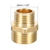 sourcing map Brass Pipe Fitting, Reducing Hex Nipple 3/4 BSPP