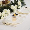 NZVCN 72 Pack Ivory Plastic Plates, 7" Disposable Wave Salad/Dessert
