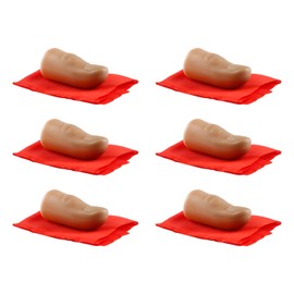 Tabanzhe Fake Thumb Tip Finger 6PCS Soft Magic Trick Thumb with Disappearing Cloth Close Up Magic Appear Vanish for Magicians Novelty Bar Stage Show Prop Prank Accessories