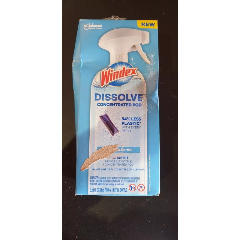 Windex Lot Of 2 Windex Dissolve Glass Cleaner Concentrated Pod