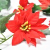 IWNTWY 4Pcs Christmas Garland, 6.5Ft Artificial Red Flowers Garland with