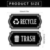 4 Pack Recycle and Trash Decal, Recycle and Trash Logo