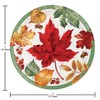 Fall Harvest Paper Plates and Napkins Set, Autumn Leaves Design