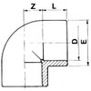 Aquaforte PVC 90 Degree 110 mm PN 10 Installation Accessories,