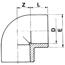 Aquaforte PVC 90 Degree 110 mm PN 10 Installation Accessories, Grey, 17 x 17 x 11 cm