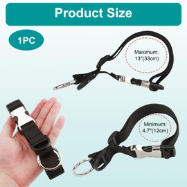 Add a Bag Luggage Strap Jacket Gripper, Luggage Hook Travel Belt Strap for Carry Bag Adjustable Heavy Duty Baggage Suitcase Belt with D-Buckle O-Ring, Black