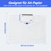 Document Folder A4, Transparent Document Bag A4 with Press Stud,