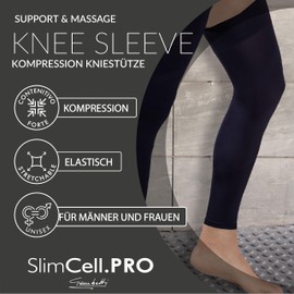 SLIMCELL PRO Knee Support Men Women Unisex Anti UV Knee Bandage, Knee Brace, Knee Sleeve, Knee Bandage Compression, Bandage Knee Sports - Made in Italy, Blu navy