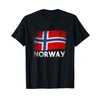 Retro Bandiera Della Norvegia Maglietta