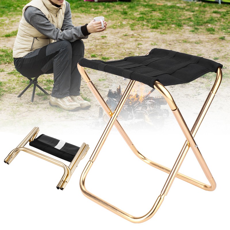 Folding Camp Stool Aluminum Alloy Portable Foldable Chair Seat for