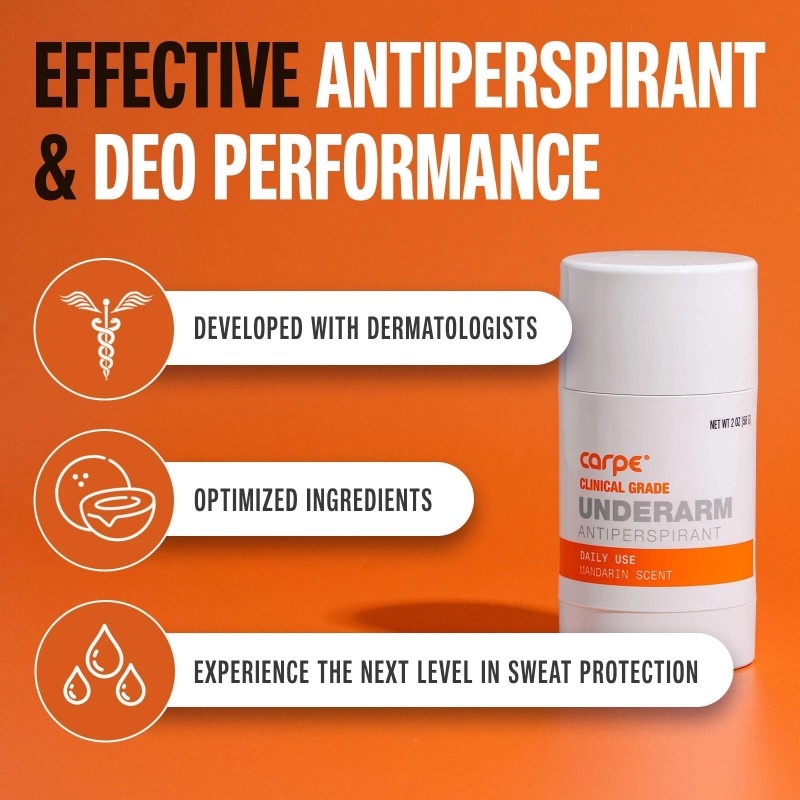 Carpe Clinical Grade Deodorant Stick Sweat Control 2 Ounce for