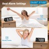fomobest Wooden Digital Alarm Clock with Dual USB Charging Ports,