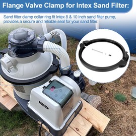 SF90110-1 Pool Filter Clamp for Intex Sand Filter Pump Clamps, Valve Clamp Replacement Compatible with Intex 8 & 10 Inch Krystal Clear Sand Filter- Pool Replacement Parts