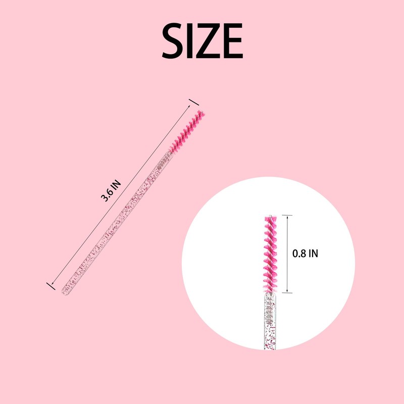 Corconess Skinny Mascara Wands 50pcs Mini Eyelash Brushes Disposable Lash