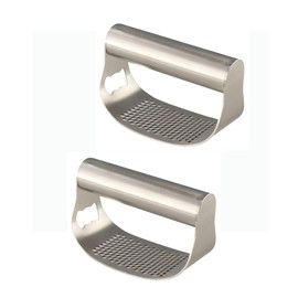Stainless Steel Garlic Press,2PCS Manual Garlic Chopper,Rocker Garlic Chopper,Handle Garlic Crusher,Built-in Bottle Opener Garlic Mincer